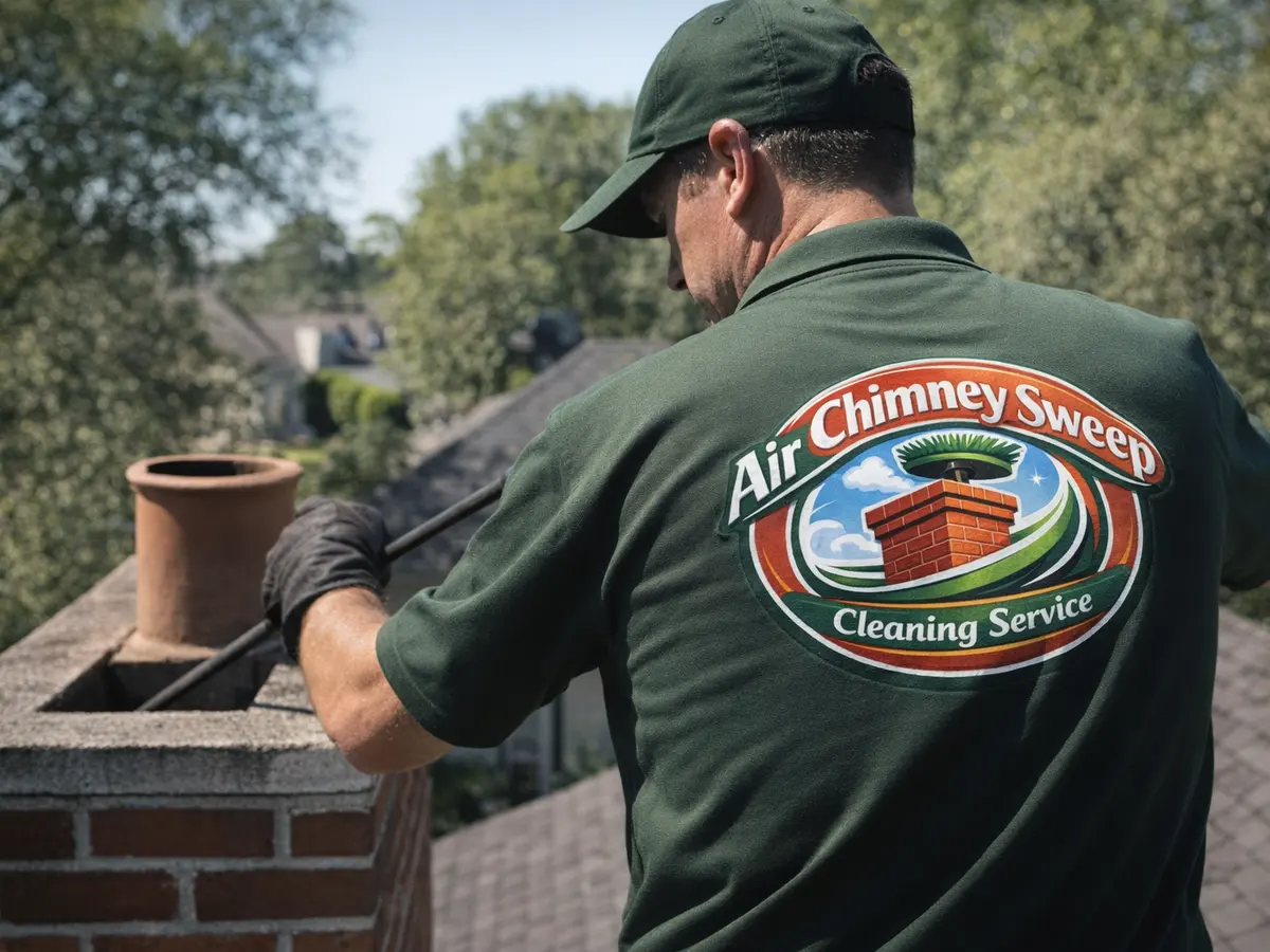 chimney sweep technician on the job in Carlsbad, CA